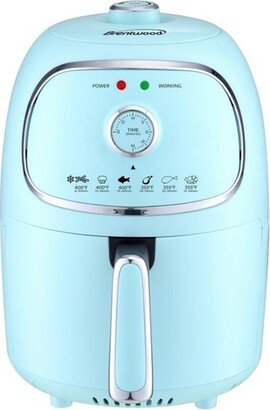 AF-202BL 2 Quart Small Electric Air Fryer Blue with Timer and Temp Control