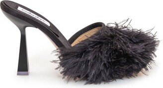 Sebastian Milano Ross Feather Embellished Mules-AA