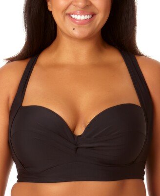 Salt + Cove Plus Size Molded Cup X-Back Bikini Top, Created for Macy's