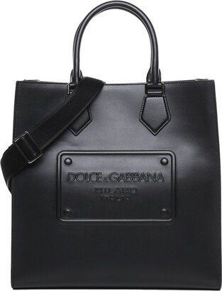 Logo Debossed Tote Bag-AB