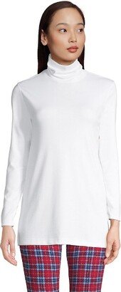 Land' End Women' Petite Supima Cotton Turtleneck Tunic - Large - White