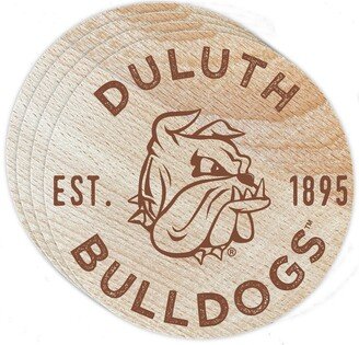 Minnesota Duluth Bulldogs Wood Coaster Engraved 4-Pack