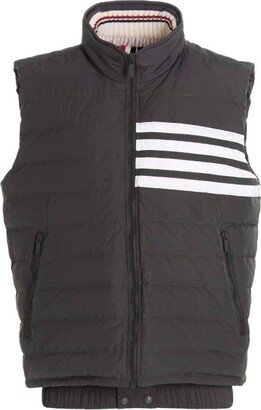 4-Bar Motif Zipped Gilet-AB