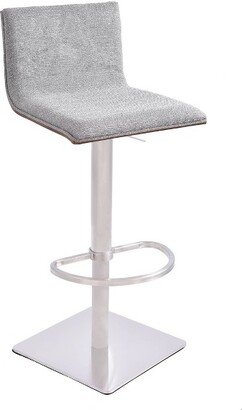 Portsmouth Adjustable Swivel Barstool Gray/Walnut