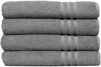 Denzi Bath Towels - Set of 4 - Dark Grey