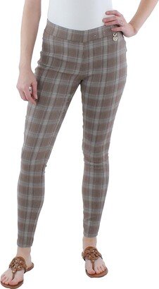 Womens Plaid Cropped Trouser Pants