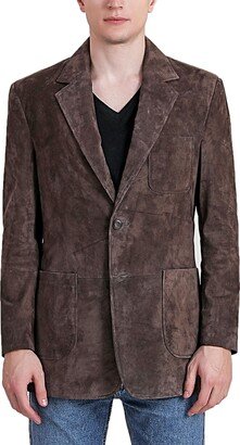 Bgsd Men Steve Two-Button Suede Leather Blazer