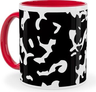 Mugs: Composition Notebook - Black & White Ceramic Mug, Red, 11Oz, Black