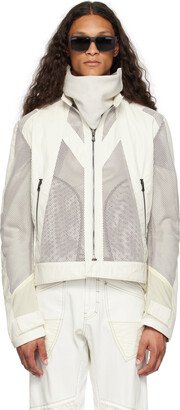 CARNET-ARCHIVE Off-White Paneled Faux-Leather Jacket