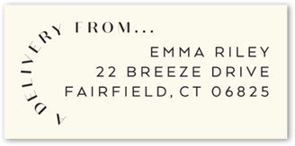 Wedding Address Labels: Arched Rehearsal Address Label, Beige, Address Label, Matte