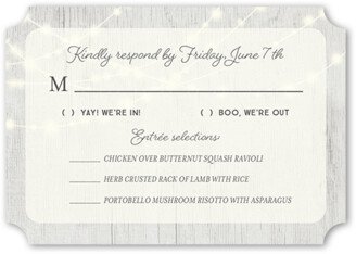 Rsvp Cards: Glowing Ceremony Wedding Response Card, Grey, Pearl Shimmer Cardstock, Ticket