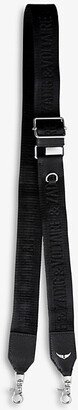 Noir Logo-embroidered Woven Shoulder Strap