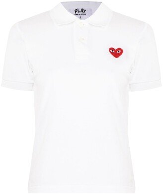 Heart logo-patch polo shirt