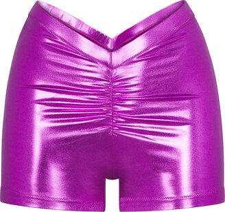 Metallic Swim V-Waist Short | Dragon Fruit