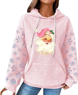 SHAOBGE My Orders Floral Striped Hoodie Female Hoodies Womens Pink Turtleneck Sweater Hooded Sweatshirt With Thumb Holes Quarter Zip Sweatshirt Womens Winter Fashion Tops