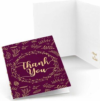 Big Dot Of Happiness Elegant Thankful for Friends - Thanksgiving Party Thank You Cards (8 Count)