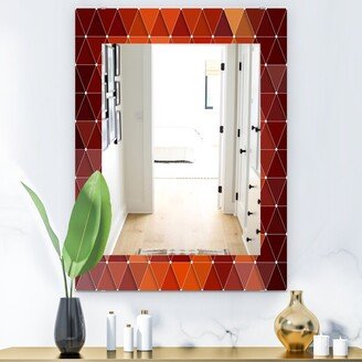 Designart 'Triangular Colourfields 17' Modern Mirror - Printed Wall Mirror