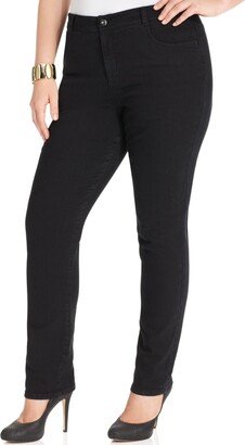 Style & Co Petite Plus Size Mid-Rise Slim-Leg Jeans, Created for Macy's