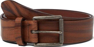 38 mm Italian Shrunken Grain Kipskin Belt (Brown) Belts