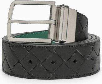 Dark green/mermaid reversible belt