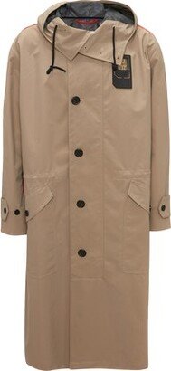 Long colour block parka