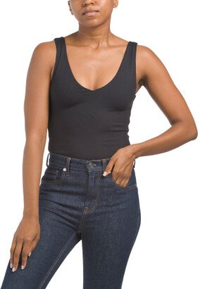 TJMAXX Contour Ribbed Double V Bodysuit For Women