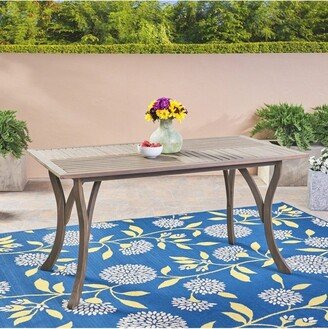 Hermosa Rectangular Acacia Wood Dining Table - Gray