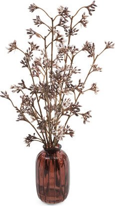 Seeded Stem In Ridge Bottle Vase