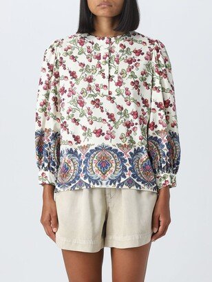 blouse in cotton with Berries print