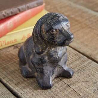 Cast Iron Puppy Figurine - 3''W x 3¾''D x 4''H
