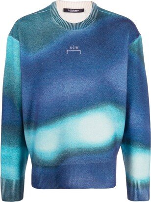 Logo-Embroidered Tie-Dye Jumper