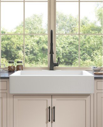 Simplie Fun 30L x 19 W Farmhouse/Apron Front White Ceramic Kitchen Sink