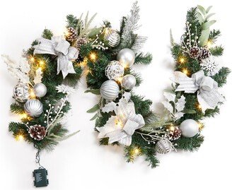 Fashionwu 6 Ft Christmas Garland with Lights