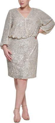 Plus Size Sequin Sheath Dress