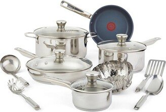 Platinum Endurance Stainless Steel 14pc Cookware set with Non-Stick Frypan