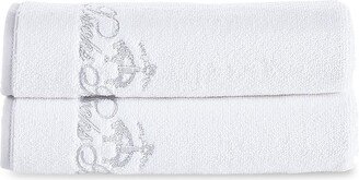 2-Piece Contrast Frame Turkish Cotton Hand Towel Set-AA