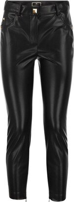 Cropped Leather Trousers-AF