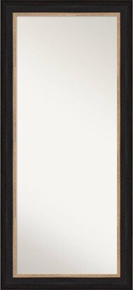 31 x 67 Non-Beveled Vogue Black Full Length Floor Leaner Mirror