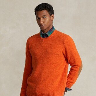 Suede-Patch Wool-Cashmere Sweater-AA