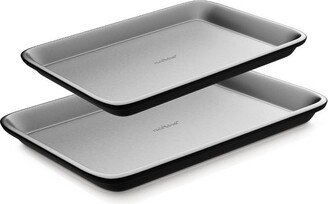 2-Pc. Nonstick Cookie Sheet Baking Pan - Professional Quality Kitchen Cooking Non-Stick Bake Trays