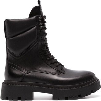 Lace-Up Combat Leather Boots