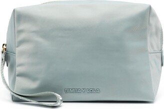 Bimba y Lola Medium Embossed-Logo Makeup Bag