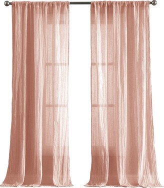 Charter Crushed Semi-Sheer Rod Pocket Window Panel Pair, 108 x 50