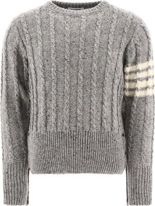 4-Bar Crewneck Knitted Jumper-AA