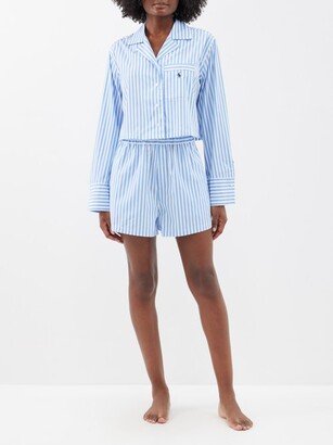 Striped Cotton-poplin Pyjamas-AA