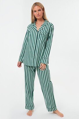 Printfresh x Tuckernuck Spearmint Stripe Long PJ Set