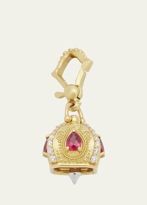 Yellow Gold #2 Ruby and Diamond Raja Meditation Bell