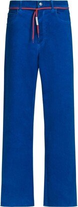 Straight-Leg Twill Trousers-AC