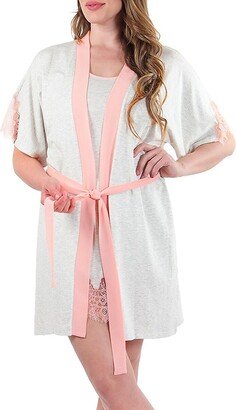 Lace-Trim Robe