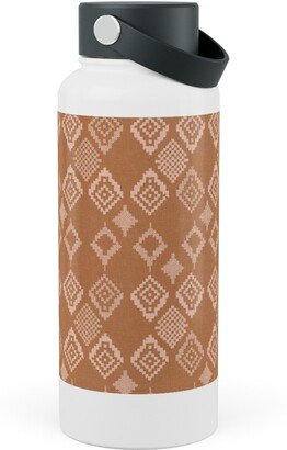 Photo Water Bottles: Boho Fair Isle - Rust Stainless Steel Wide Mouth Water Bottle, 30Oz, Wide Mouth, Orange